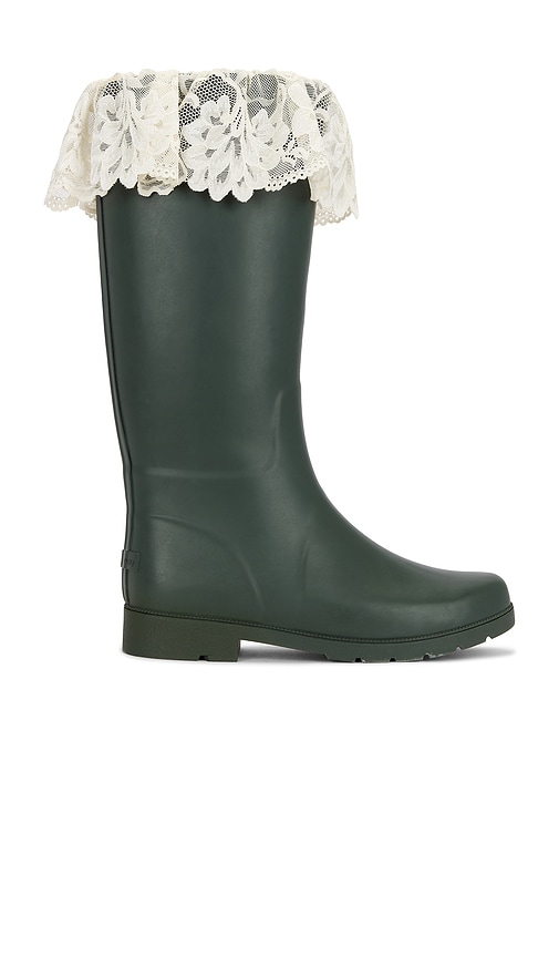 For Love & Lemons Brigitta Lace-trim Rain Boots In Multi