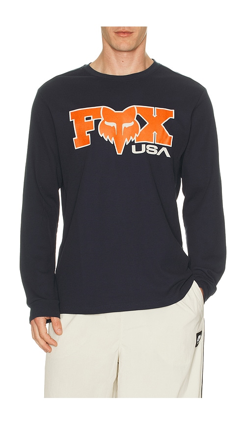 Fox Racing Circa 74 Thermal Long Sleeve Tee In Blue