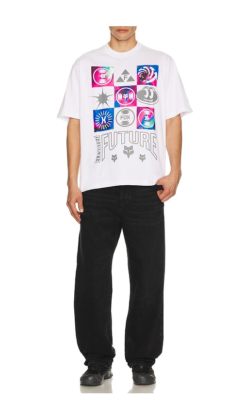  Fox Racing Image Cosmo Oversized Tee In White. Size S. Also In M, L, Xl/1x. 