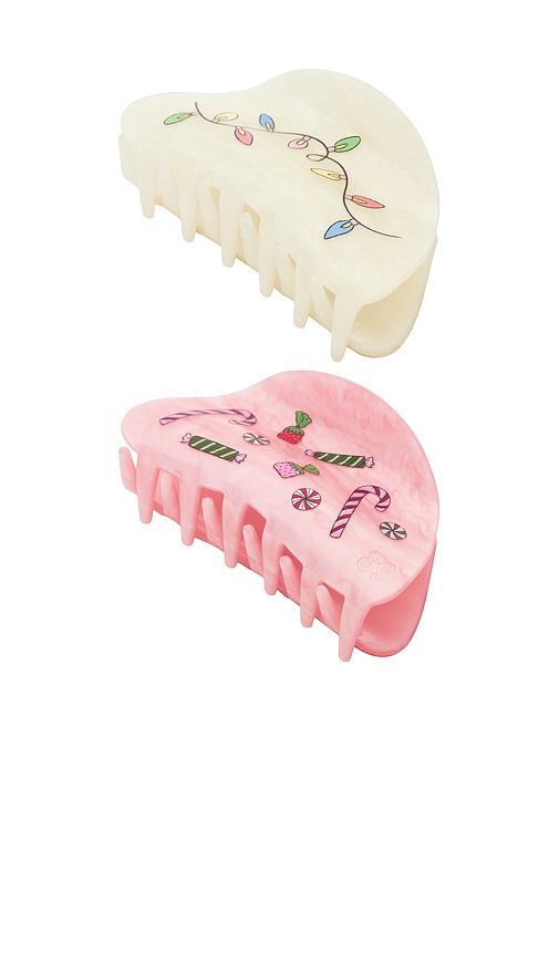 Frasier Sterling Candy Cane Claw Clip Set Of 2