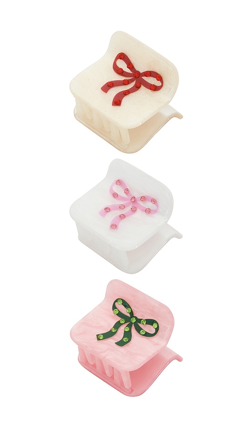 Frasier Sterling Bows Crystal Claw Clip Set Of 3