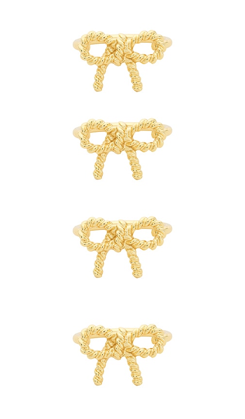  Frasier Sterling Serviettenringe Bows Napkin Rings In Metallic Gold. 