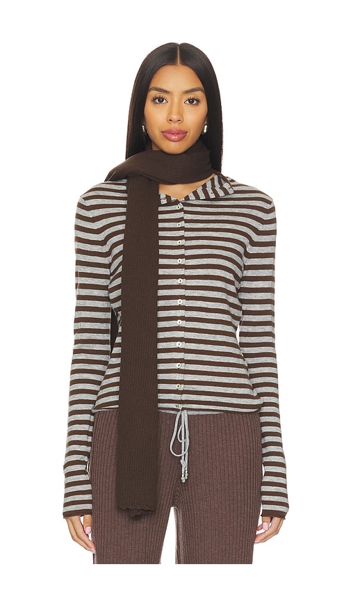Frankies Bikinis Snug Ribbed Knit Å›´å·¾ €“ Å·§å…‹å𛿣•色. Űºç � All. In Brown