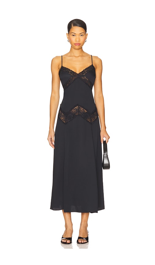 Ethereal Satin Maxi Dress in Black. - size M (also in S, XS) - Frankies Bikinis - Modalova