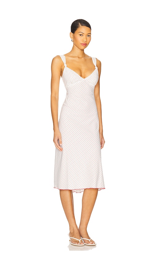 Frankies Bikinis Gem Crepe Midi Dress In White