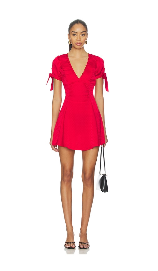 Ella Satin Jacquard Mini Dress