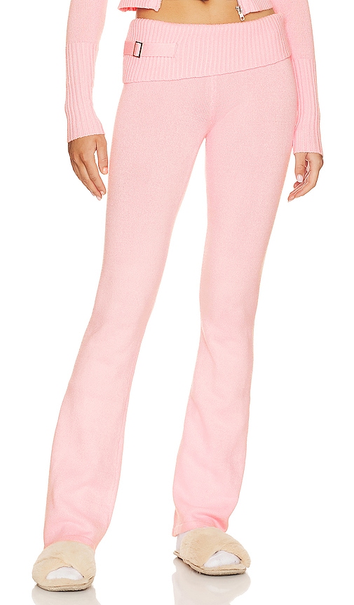 Fleur Cloud Knit Low Rise Pant - Valentine Pink