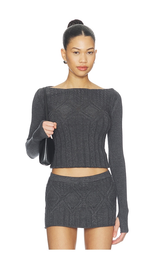 Cyprus Cloud Knit Sweater by Frankies Bikinis in Winter Skies