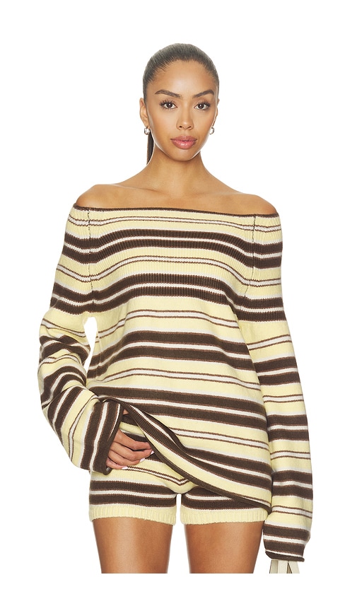 Beau Oversized Knit Sweater by Frankies Bikinis in Toasted Oat