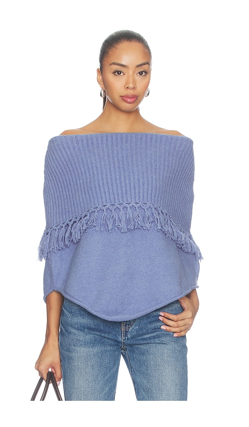 Benny Knit Poncho by Frankies Bikinis in Misty Morning
