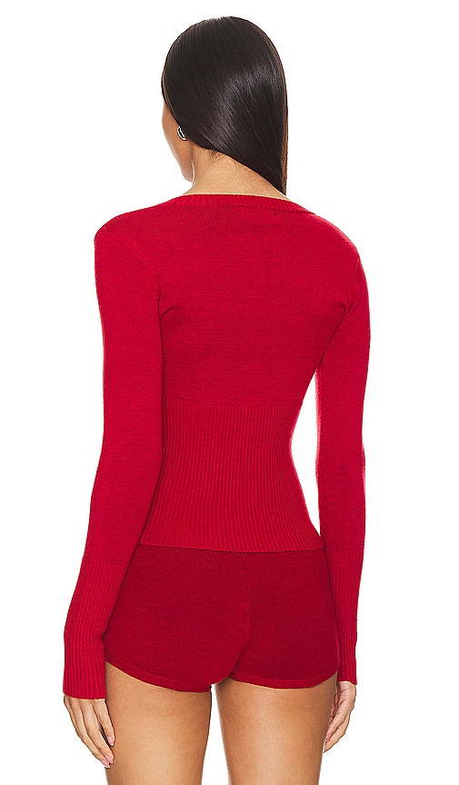  Frankies Bikinis Sweater Aus Weichem Strick Lenon In Red. Größe Xs. Also In S, M. 