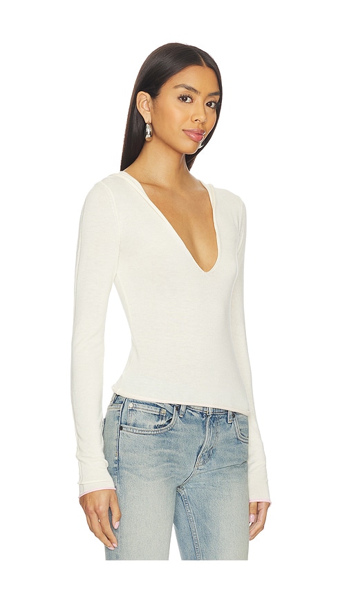 Frankies Bikinis Sloane Knit Hoodie In White