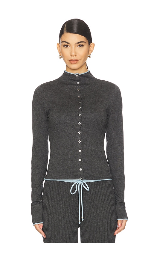 Frankies Bikinis Leo Knit Cardigan In Black