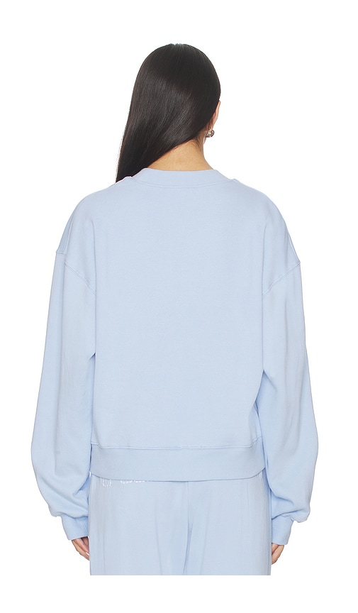  Frankies Bikinis Pullover & Sweatshirts Travel Day Cotton Crewneck In Baby Blue. Größe S. Also In M. 