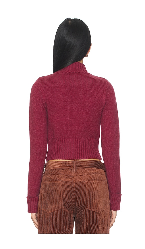  Frankies Bikinis Strick Laurel Cloud Knit Turtleneck In Burgundy. Größe S. Also In Xs, M, L. 