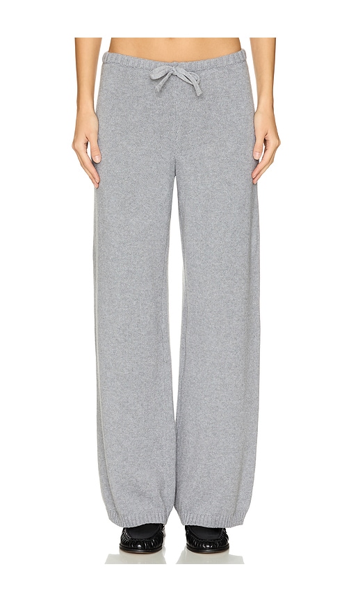 Frankies Bikinis Wesley Cotton Knit Pant In 雨云