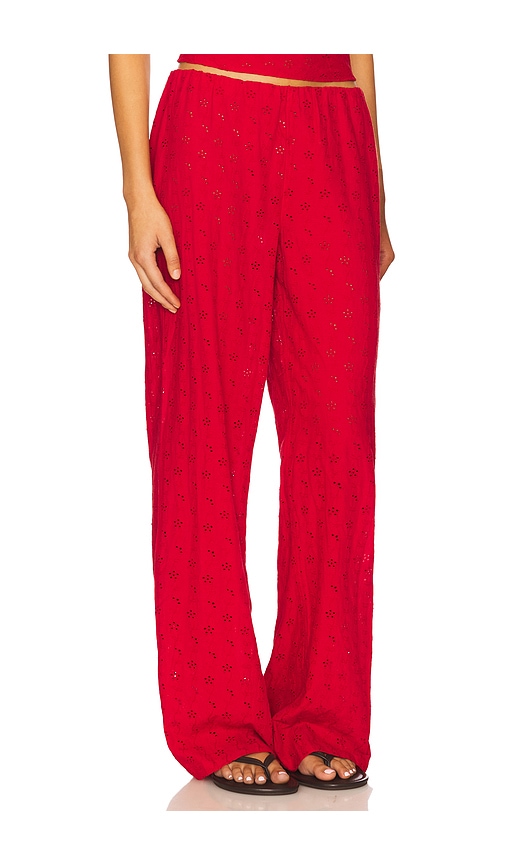 Frankies Bikinis Princess Eyelet Pant In Red