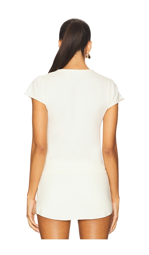  Frankies Bikinis Baylee Cloud Knit Tee En Soft Vanilla En Color Ivory Talla L  (también En Xl, Xxl, Xxs). 