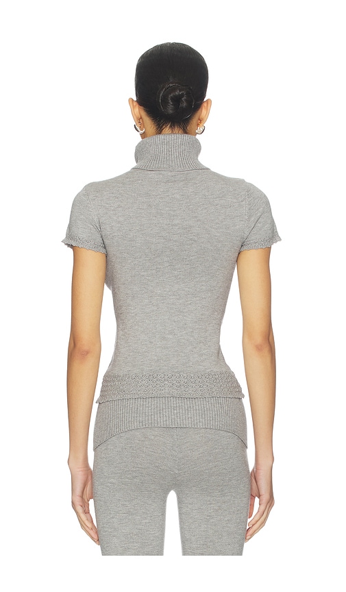  Frankies Bikinis Oberteil Jasmine Cloud Knit Short Sleeve Turtleneck In Grey. Größe S. Also In Xxs, Xs, M, L. 