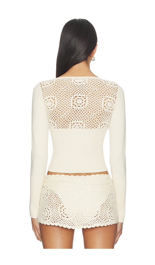  Frankies Bikinis Hemd Arlo Cloud Knit Long Sleeve In Ivory. Größe S. Also In Xs, M. 