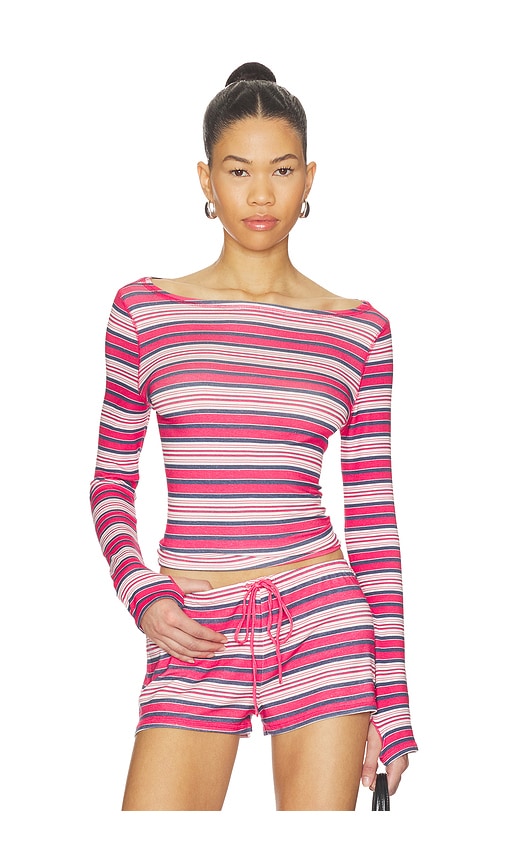 X JENNIE Sophie Lightweight Jersey Long Sleeve Top