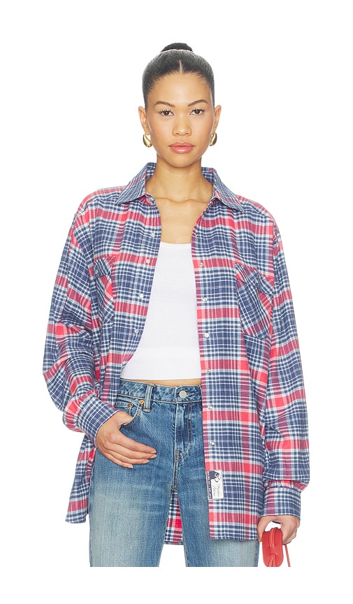 Montana Cotton Flannel Shirt by Frankies Bikinis in Cozy Plaid