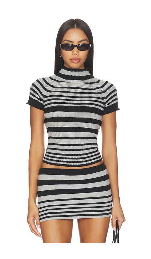 Harmony Cloud Knit Mock Neck Tee by Frankies Bikinis in Bondi