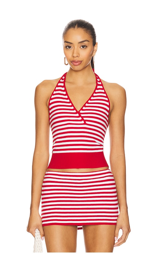 Frankies Bikinis Dylan Cloud Knit Halter Top