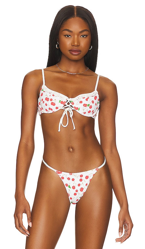 Frankies Bikinis x Sydney Sweeney Lucia Bikini Top in Cherry Bomb