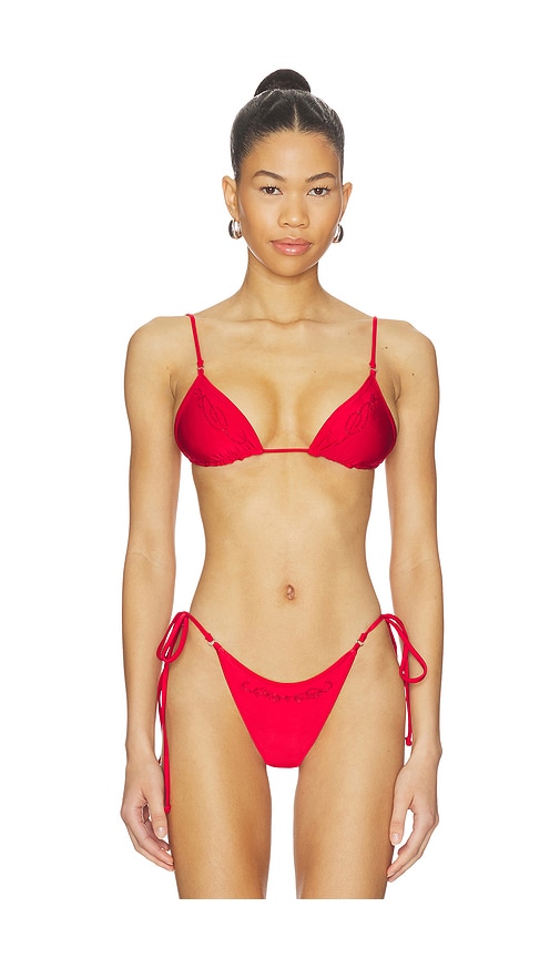 Frankies Bikinis X Jennie Elena Beaded Satin Top