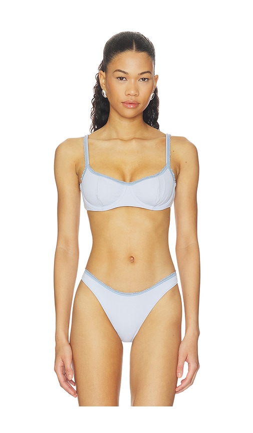 Frankies Bikinis X Paige Lorenze Cola Ribbed Bikini Top