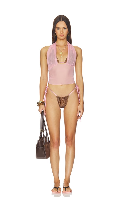 Frankies Bikinis Ari Reversible Satin Bikini Top | Thumbnail 6