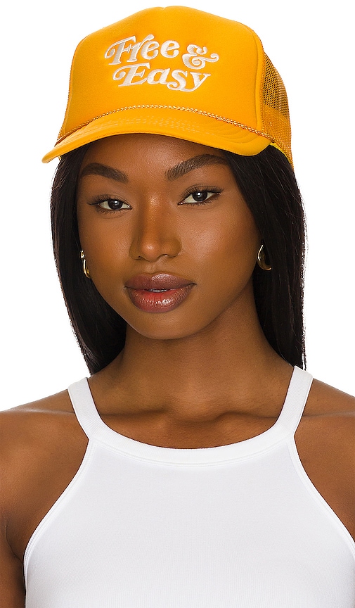 Free & Easy Trucker Hat in Yellow & White