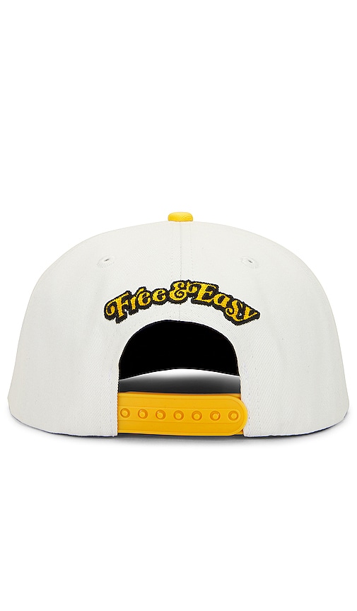 Shop Free And Easy Be Happy Short Brim Snapback Hat In White