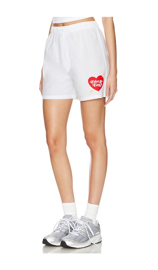 Free & Easy Heart & Arrow Classic Boxer Shorts in Coconut
