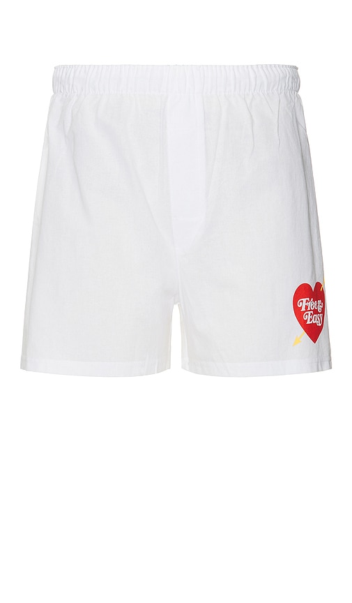 Shop Free And Easy Heart & Arrow Classic Boxer Shorts In 椰子色