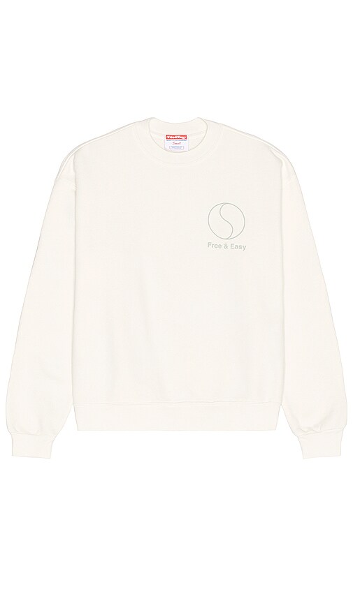 Shop Free And Easy Yin Yang Heavy Fleece Sweatshirt In Cream