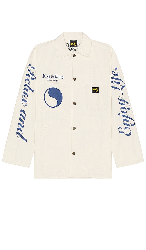 Shop Free And Easy Old English Shop Jacket In Cream