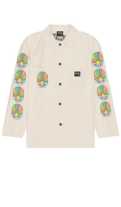 Shop Free And Easy Spectrum Shop Jacket In Cream