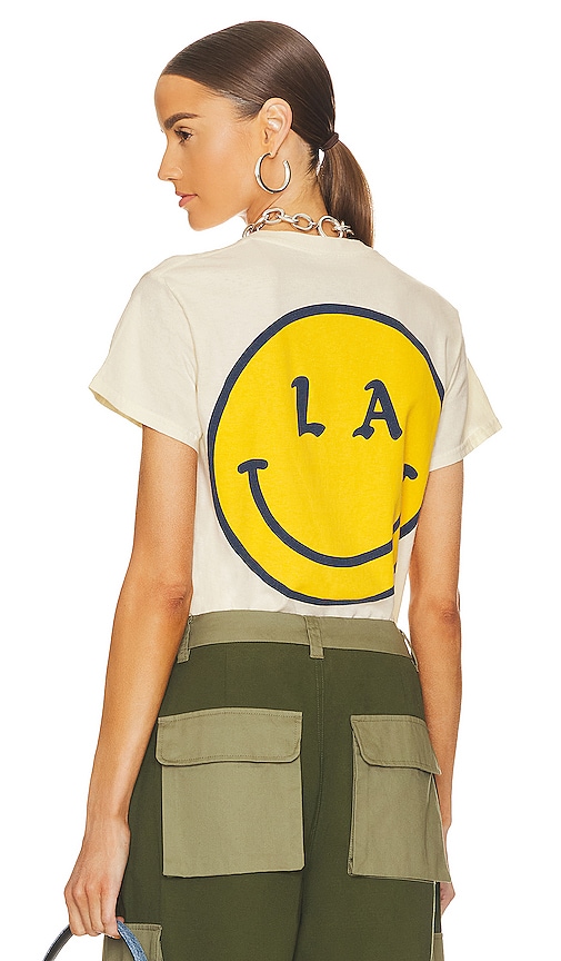 Free And Easy Be Happy La Tee In Pale Yellow