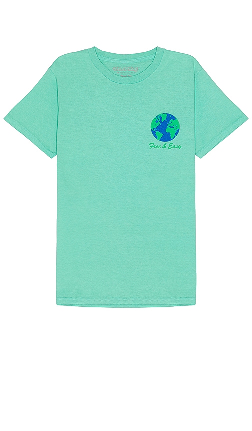 Shop Free And Easy World Tee In Seafoam