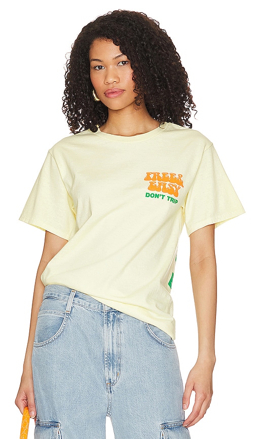 Free And Easy Squeeze Tee In Pale Yellow
