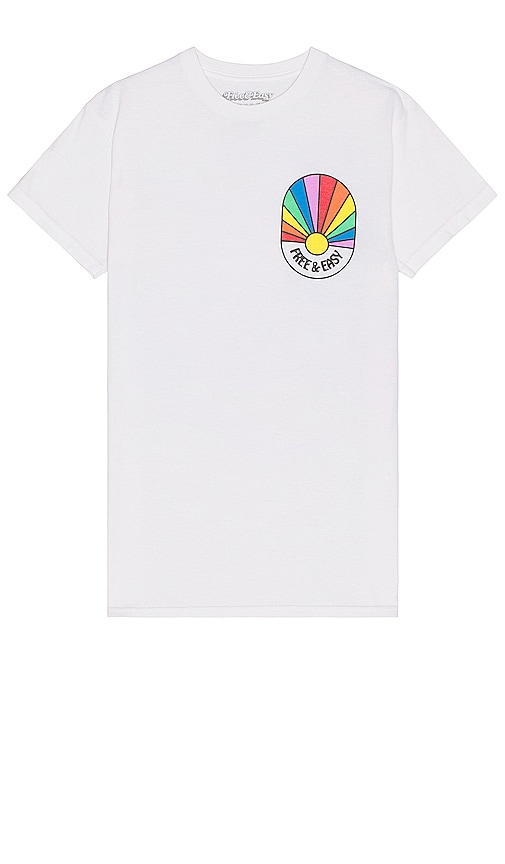 Shop Free And Easy Spectrum Short Sleeve Tee In White