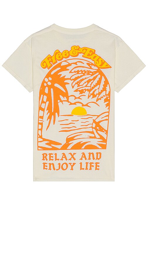 Free And Easy Paradise Short Sleeve Tee In Yellow