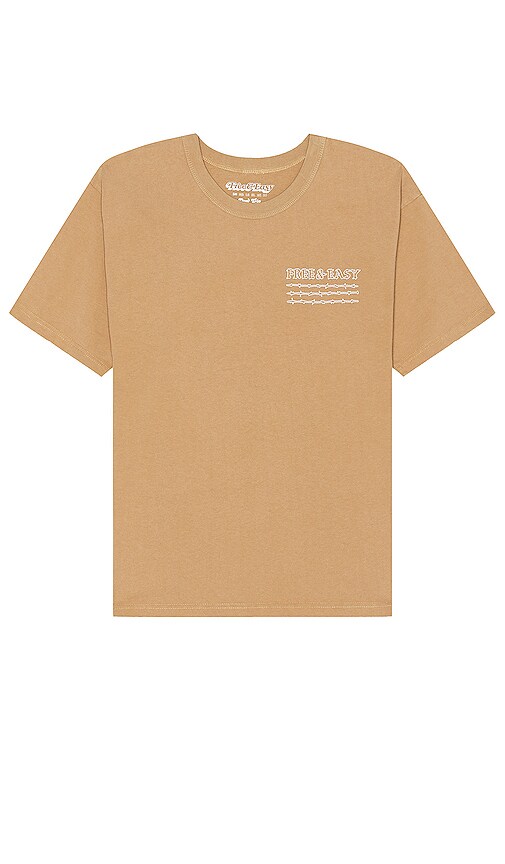 Shop Free And Easy City Palms Premium Short Sleeve Tee In Tan