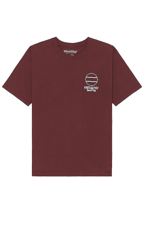 Shop Free And Easy Connection Premium Short Sleeve Tee In Burgundy