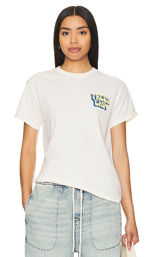 Shop Free And Easy Lazy Days Tee In 淡黄色