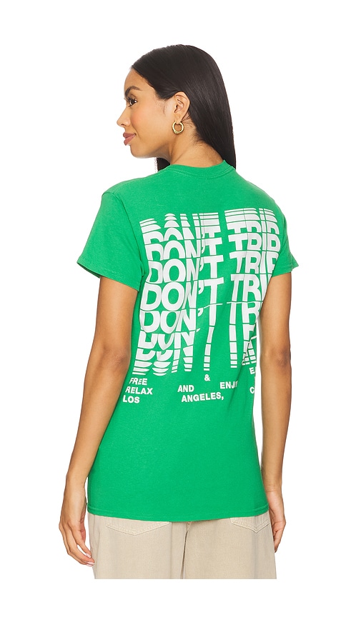 Don't Even Trip Tee in Green. - size XL/1X (also in L, M, S)