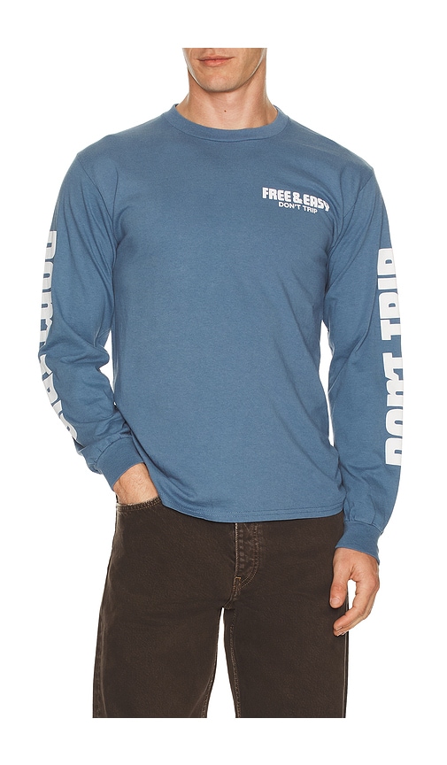 Free And Easy High Sea Long Sleeve Tee In Blue