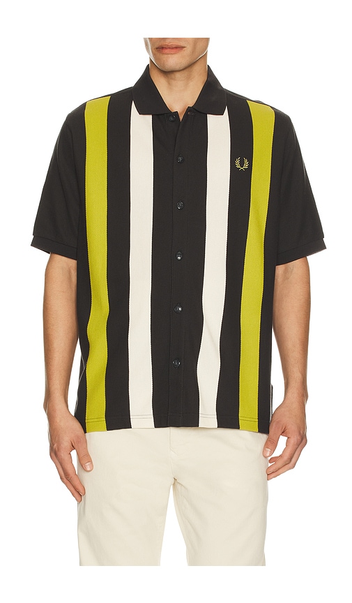 Fred Perry Vertical Stripe Knitted Shirt